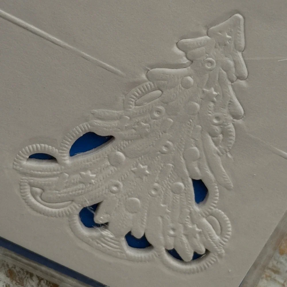 Dekorativ Christmas Tree Place Cards White Embossed 3 Packs 24 Count 5087